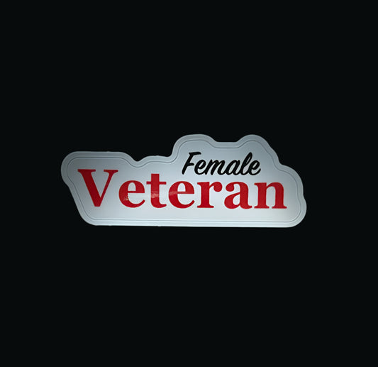 DC Logo Female Veteran Sticker