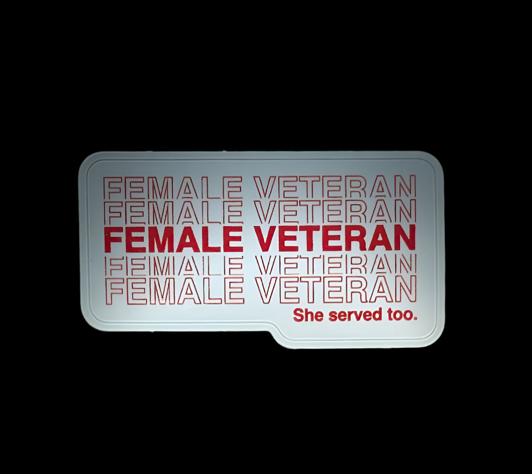 Thank you Female Veteran Sticker